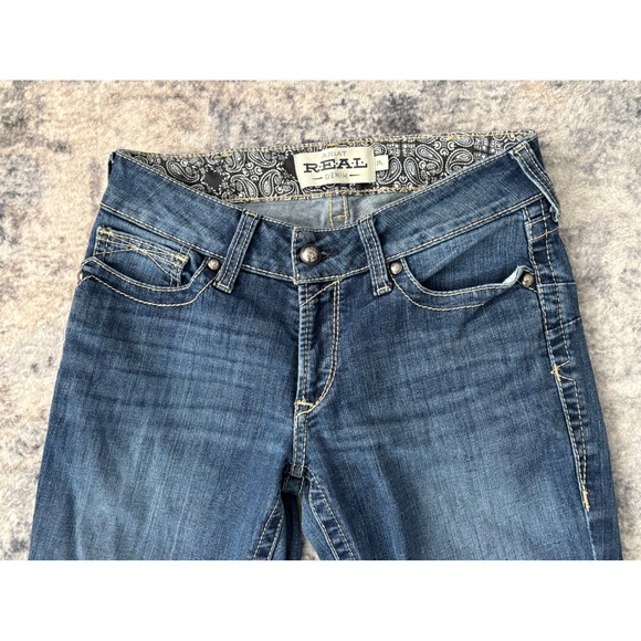 Ariat Real Denim Bootcut Blue Jeans Womens Size 29L Ranch Rodeo Cowgirl Western - Picture 2 of 15